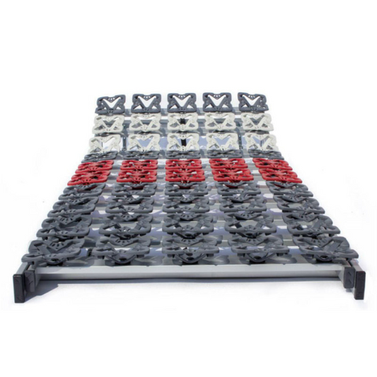 Lattenrost Tellerfeder Bossflex Elektrisch – Seitenansicht: professioneller Komfort fuer Hotels, Pensionen und Berghuetten.