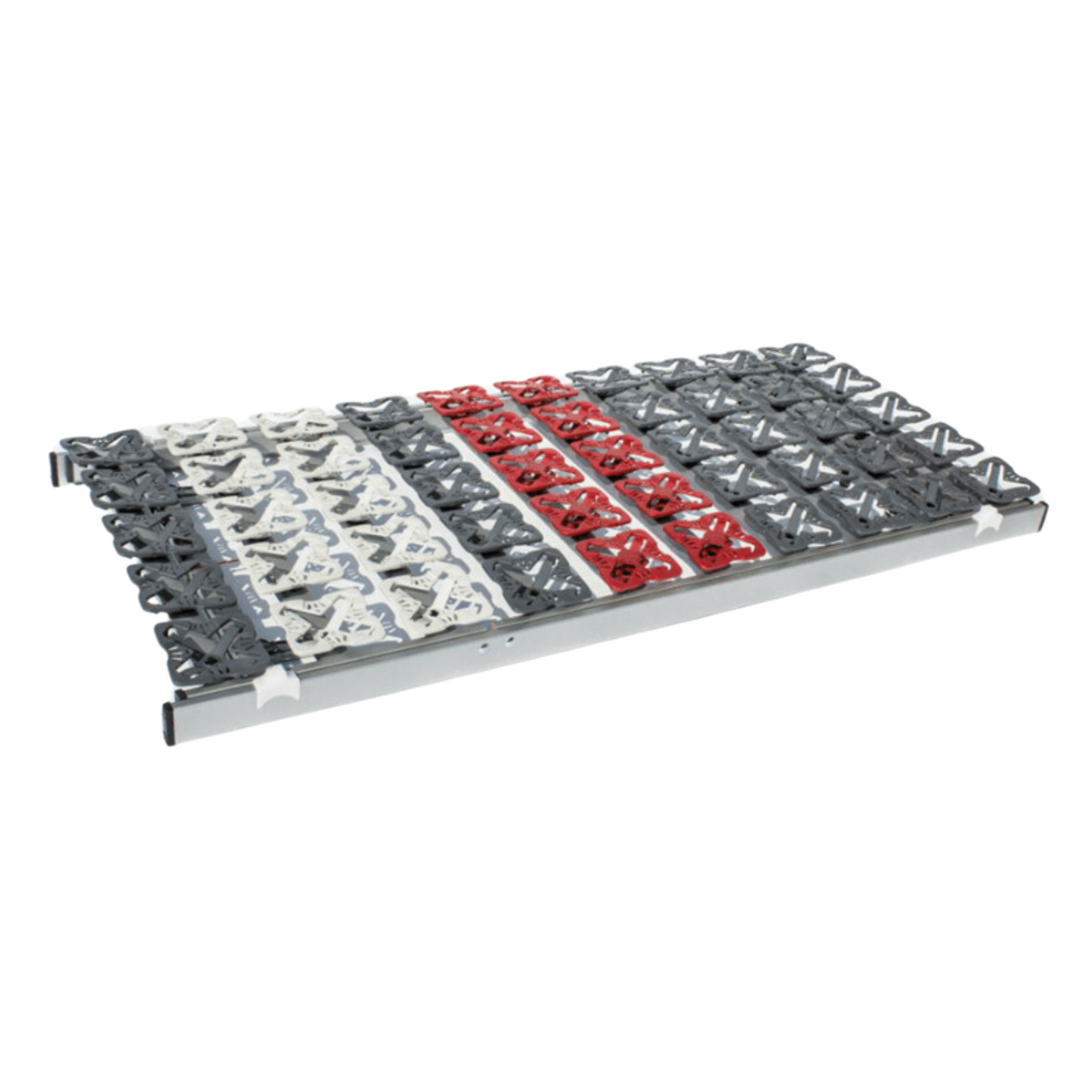 Lattenrost Tellerfeder Bossflex KF – Seitenansicht: professioneller Komfort fuer Hotels, Pensionen und Berghuetten.