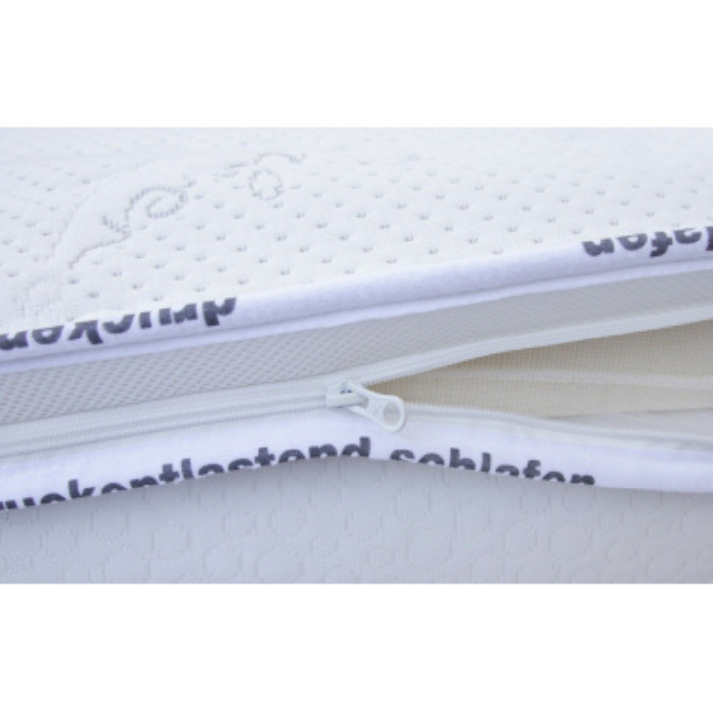 Silver-Topper ViscoRelax – Materialdetail: qualitativ hochwertige Verarbeitung fuer die Hotellerie.